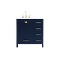 Elegant Decor 32 Inch Single Bathroom Vanity In Blue VF18832BL